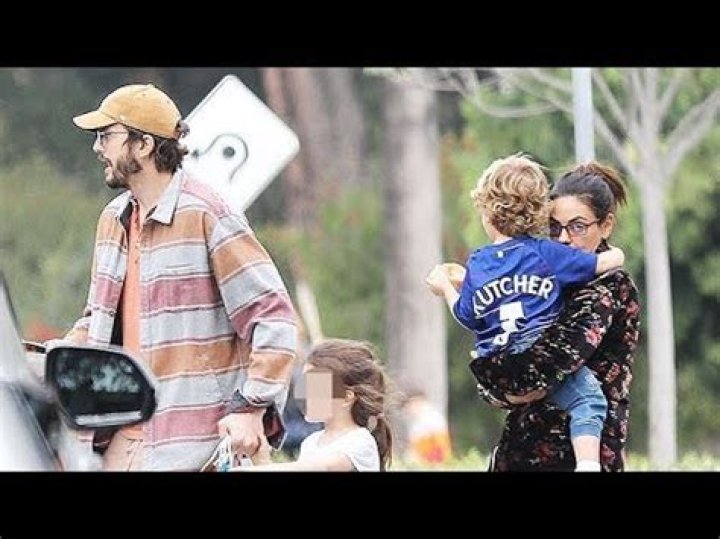 Ashton Kutcher & Mila Kunis Spotted With Kids Wyatt, 5, & Dimitri, 3, At Playground Birthday Bash
