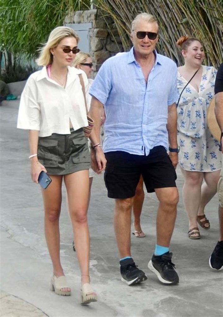 Dolph Lundgren, 64, Uses Foot Brace On Date With Fiancee Emma Krokdal, 25: Photos