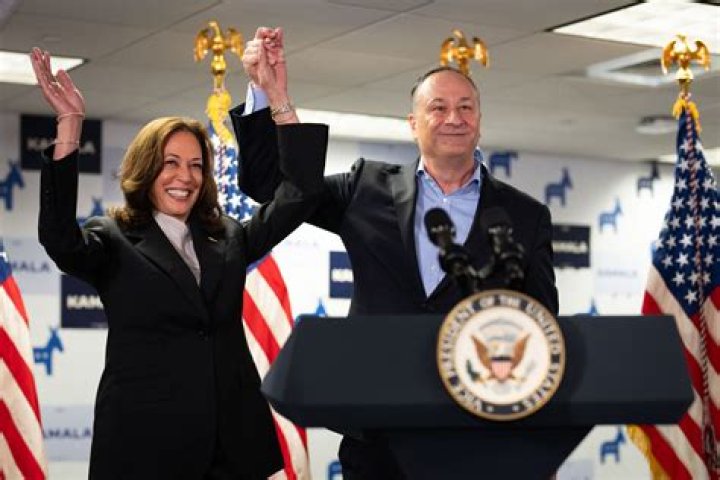 Doug Emhoff Waves & Blows Kisses At VP Kamala Harris As She Makes History At Congress — Watch