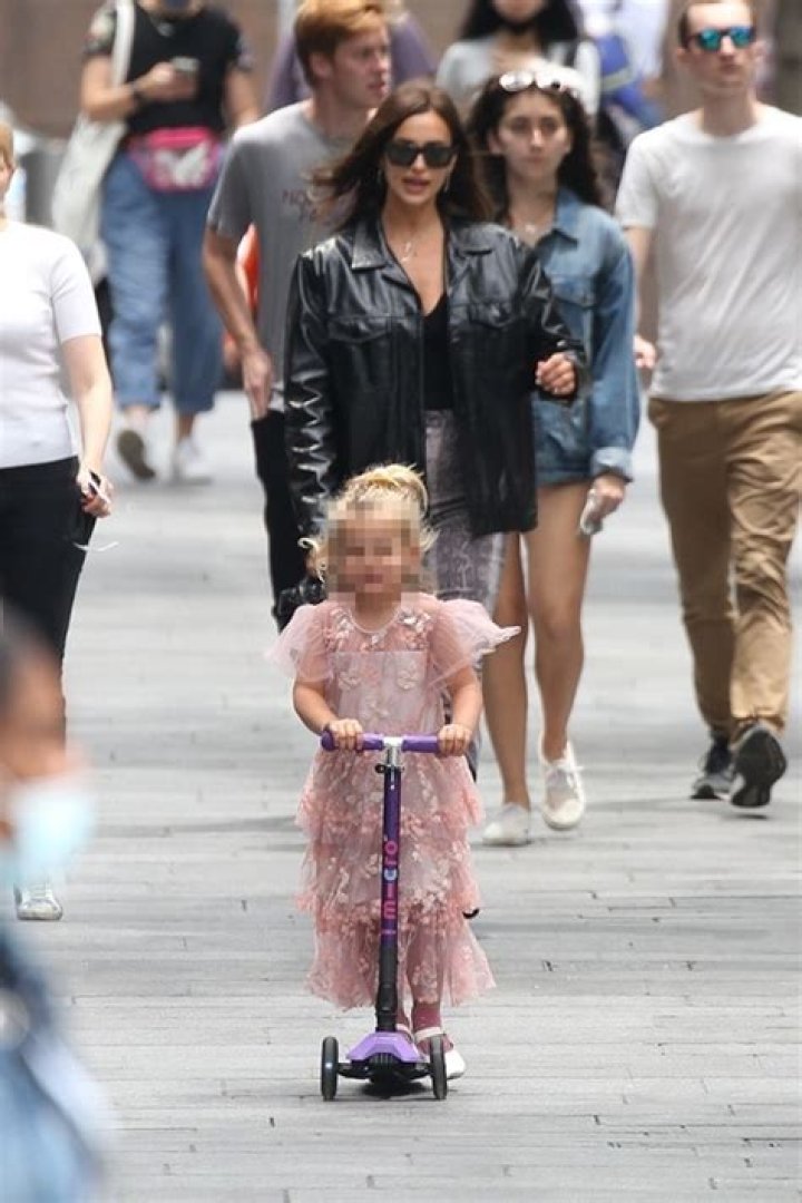 Irina Shayk’s Daughter Lea, 4, Rocks A Pink Frilly Dress While On A Scooter With Mom In NYC — Pic