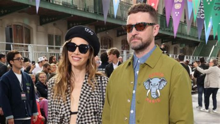 Jessica Biel Wears Black Bikini Top Under Suit At Kenzo Show With Justin Timberlake: Photos