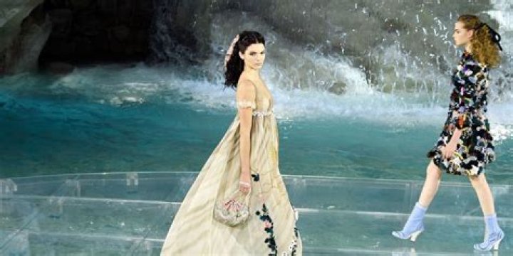 Kendall Jenner Opens Fendi’s 90th Anniversary Show & Walks On Water