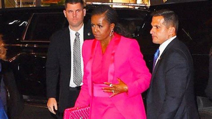 Michelle Obama Looks Stunning In Hot Pink Suit For George Clooney’s Foundation Party: Photos