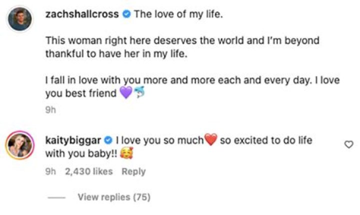 Zach Shallcross & Kaity Biggar Are Engaged & Go IG Official – Hollywood Life